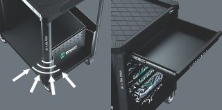 WÓZEK WARSZTATOWY 1 TOOL REBEL 9700 Z WYPOSAŻENIEM, 78CZ. WERA