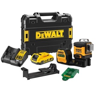 LASER LINIOWY 3-PŁASZCZYZNOWY 12/18V ZIE. WIĄZKA XR 1*2.0AH DEWALT