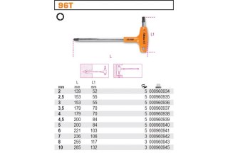 KLUCZ TRZPIENIOWY KĄTOWY 2MM BETA