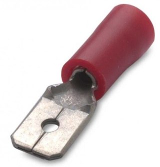 KOŃCÓWKA WSUWANA IZO.CZER.1.5-6.3/0.8(25SZT)Z: 0.25-1.5MM2 BM GROUP