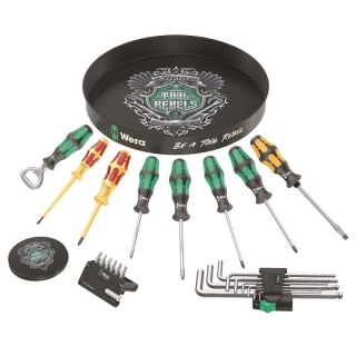 ZESTAW WKRĘTAKÓW, KLUCZY I KOŃCÓWEK 23CZ.+TACA WERA