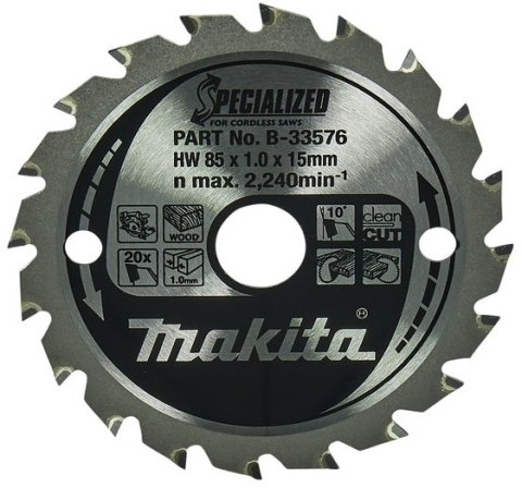 PIŁA SPIEKOWA SPECJALIZED 85*15/20Z MAKITA