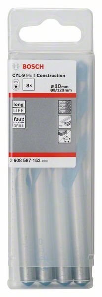 WIERTŁO MULTICONSTRUCTION 10*80/120MM 8PC BOSCH