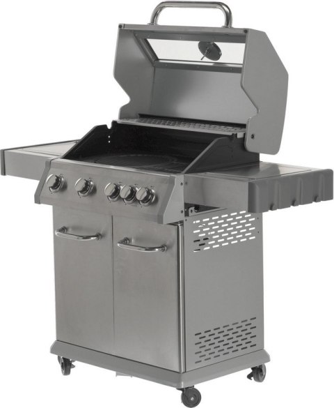 GRILL GAZOWY 4+1 STAL NIERDZEWNA 14.2KW, Z SZYBĄ YATO