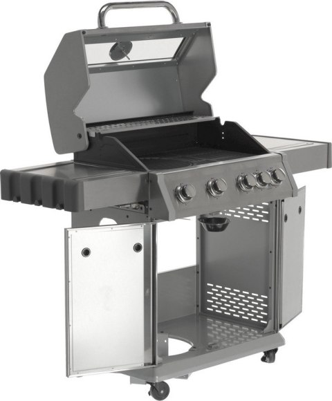 GRILL GAZOWY 4+1 STAL NIERDZEWNA 14.2KW, Z SZYBĄ YATO