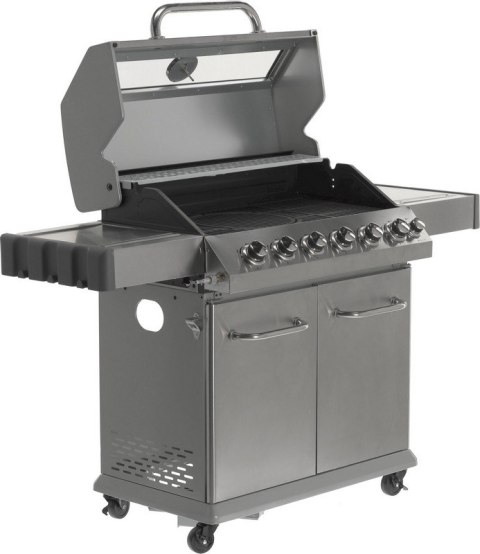 GRILL GAZOWY 6+1 STAL NIERDZEWNA 20.5KW, Z SZYBĄ YATO