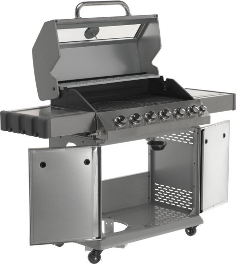 GRILL GAZOWY 6+1 STAL NIERDZEWNA 20.5KW, Z SZYBĄ YATO