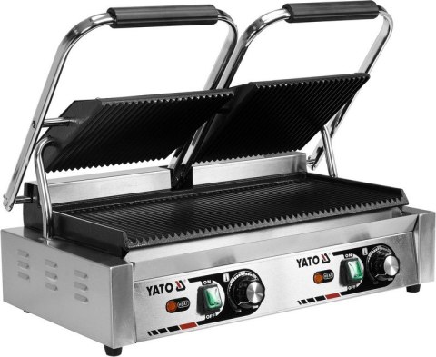 PODWÓJNY GRILL KONTAKTOWY RYFLOWANY 58CM, 3,6KW YATO