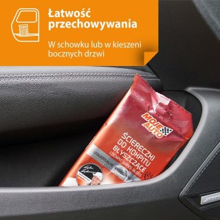 ŚCIERECZKI DO KOKPITU BŁYSZCZĄCE CYTRYNA 24SZT. MOJE AUTO