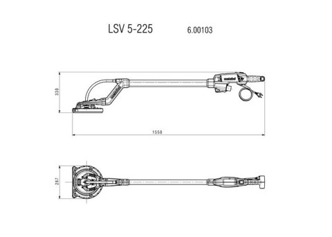 SZLIFIERKA ŻYRAFA DO GIPSU LSV 5-225 METABO