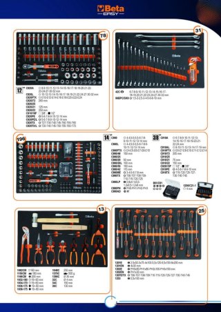 WÓZEK NARZĘDZIOWY Z 7 SZUFLADAMI POMAR. C24EH7O+343 NARZĘDZI BETA