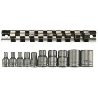 ZESTAW NASADEK TORX 1/4'' I 3/8''M3814, 10EL.+LISTWA TENG TOOLS