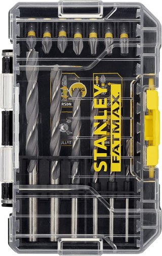 ZESTAW WIERTEŁ I BITÓW 19 SZT. STANLEY