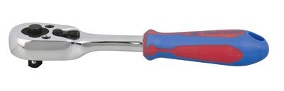 GRZECHOTKA1/4''Z PRZYCISKIEM 140MM, 45 ZĘBÓW UCHWYT GUMOWY KING TONY