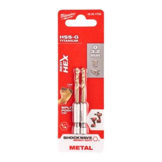 WIERTŁO DO METALU HSS-G TIN 3.2MM 2 SZT. MILWAUKEE