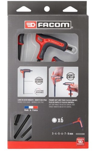ZESTAW KLUCZY IMUSOWYCH 6-KĄTNYCH Z KULKĄ 6SZT. FACOM