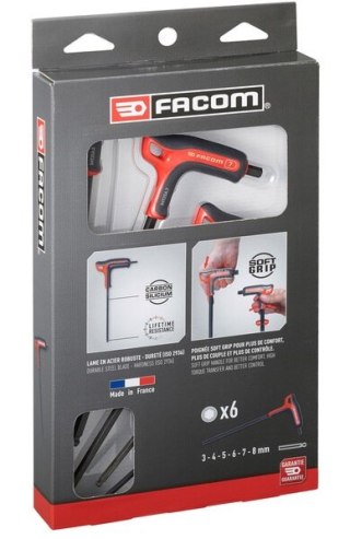 ZESTAW KLUCZY IMUSOWYCH 6-KĄTNYCH Z KULKĄ 6SZT. FACOM