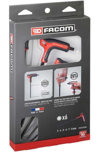 ZESTAW KLUCZY IMUSOWYCH 6-KĄTNYCH Z KULKĄ 6SZT. FACOM