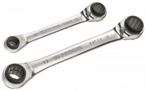 ZESTAW KLUCZY OCZKOWYCH Z GRZECHOTKĄ 2SZT. FACOM