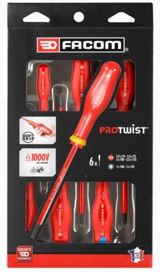 ZESTAW WKRĘTAKÓW PROTWIST 2 SLIM BORNE, 6SZT. FACOM