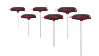 ZESTAW KLUCZY TRZPIENIOWYCH COMFORTGRIP Z RĘKOJEŚCIĄ T, 6SZT WIHA