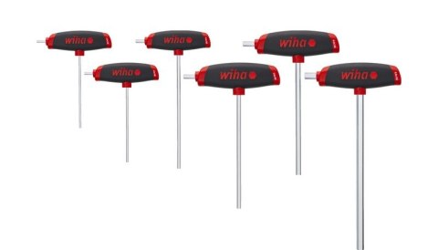 ZESTAW KLUCZY TRZPIENIOWYCH COMFORTGRIP Z RĘKOJEŚCIĄ T, 6SZT WIHA