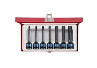 ZESTAW NASADEK UDAROWYCH,KOŃC.HEX 1/2'' DŁUGIE 4-14 MM 7 SZT KING TONY