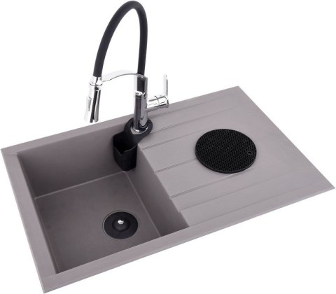 BATERIA ZLEWOZMYWAKOWA, ELASTYCZNA WYLEWKA FLEXIBLE 2,CZARNA FALA