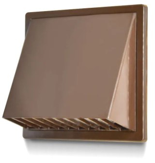 KRATKA WENTYLACYJNA/WYLOT Z OKAPEM 170*170,FI 100, BRĄZ AIR ROXY