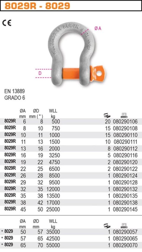 SZEKLA OKRĄGŁA STAL STOPOWA WLL 8.5T ROBUR