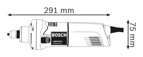 SZLIFIERKA PROSTA GGS 28 C 600W BOSCH