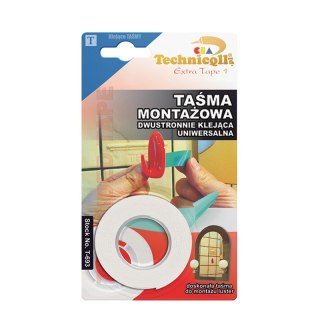 TAŚMA MONTAŻOWA DWUSTRONNA 1.5M/19MM TECHNICQLL