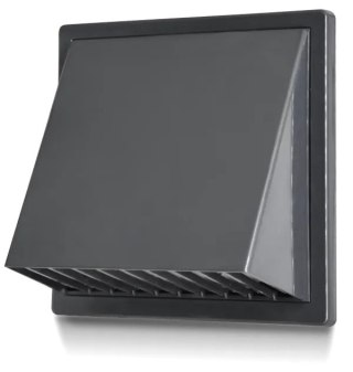 KRATKA WENTYLACYJNA/WYLOT Z OKAPEM 170*170,FI 150, GRAFIT AIR ROXY