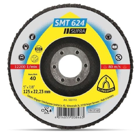 LAMELKA SMT624 GRANULACJA 40 180MM 322784 KLINGSPOR