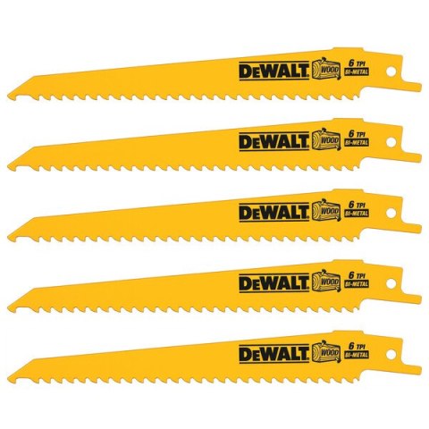 BRZESZCZOTY DO PIŁY SZABLASTEJ 152*3.6-5.1MM 5 SZT. DEWALT