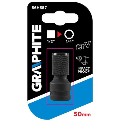 ADAPTER Z 1/2' KWADRAT NA 1/4'HEX GRAPHITE