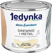 JEDYNKA DECO&PROTECT DREWNO I METAL SATYNA KREMOWY 0,2L JEDYNKA