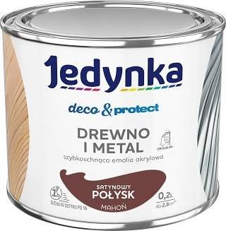 JEDYNKA DECO&PROTECT DREWNO I METAL SATYNA MAHOŃ 0,2L JEDYNKA