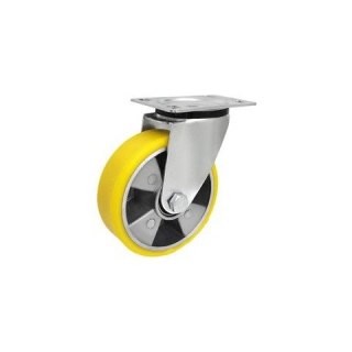 KOŁO ALUMINIUM-POLIURETAN 125MM OBUDOWA SKRĘTNA A22P ZABI