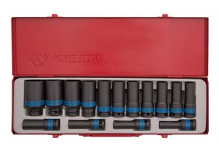 KOMPLET NASADEK UDAROWYCH 1/2 15CZ DŁUGIE 12-KĄT. 8-24MM KING TONY