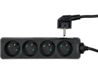 PRZEDŁUŻACZ 4G Z/U 5M CZARNY VOREL