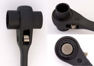 DWUSTRONNY KLUCZ NASADKOWY Z GRZECHOTKĄ 27*30MM, DŁ. 402MM KING TONY