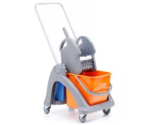 WÓZEK DO SPRZĄTANIA, 1 WIADRO 25L, Z PRASĄ UN