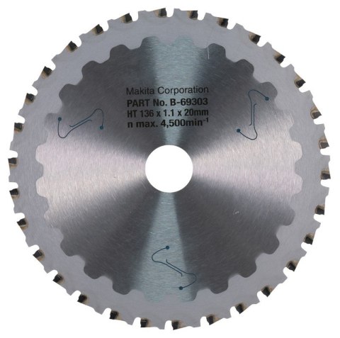 PIŁA SPIEKOWA 'EFFICUT' 136*20*30Z TCT MAKITA