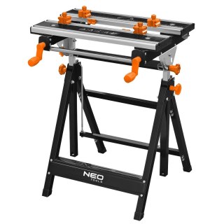 STÓŁ WARSZTATOWY REGULOWANY, ALUMINIOWY 60*58*77-107 CM NEO