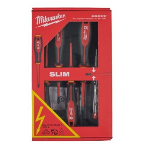 ZESTAW WKRĘTAKÓW VDE 5 SZT. MILWAUKEE