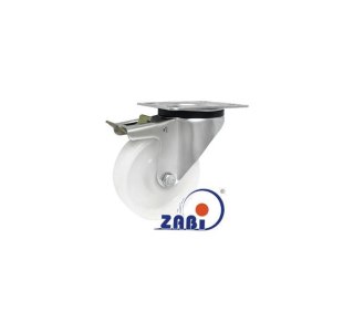 KOŁO Z TWORZYWA 100MM OBUDOWA SKRĘTNA+HAMULEC 15BH +ACC ZABI