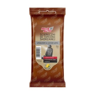 ŚCIERECZKI DO TAPICERKI SKÓRZANEJ - CYTRYNA - 24 SZTUKI MOJE AUTO