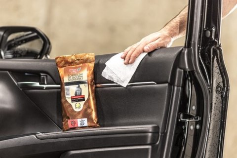 ŚCIERECZKI DO TAPICERKI SKÓRZANEJ - CYTRYNA - 24 SZTUKI MOJE AUTO