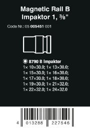ZESTAW KLUCZY NASAD. ZYKLOP 3/8'',B IMPAKTOR,LISTW.MAG.10CZ. WERA